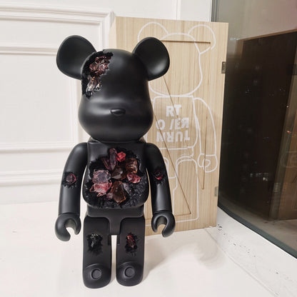 BE@RBRICK 1000% Building Block Figure 70CM | Limited Edition Collectible Bear Toy - Black Crystal