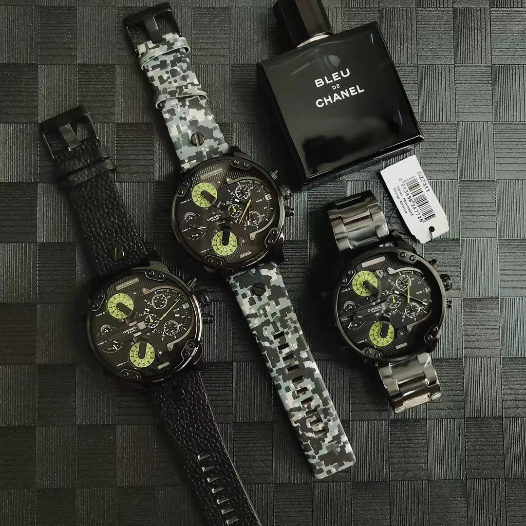Diesel DZ7395 Chameleon Large Dial Quartz Chronograph Watch Polarized Men Watch - Order with colors
