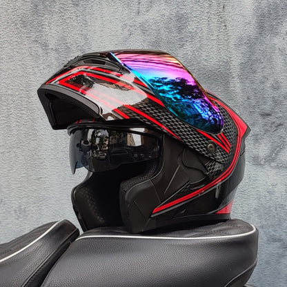 Mecha / 3C DOT Full Face Dual Visors Unisex /Bluetooth Motorcycle Helmet