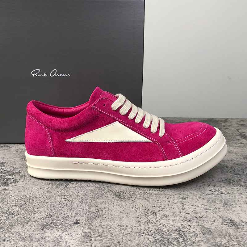 RO 22SS Vintage Leather Low-Top Sneaker Rick Owens - Black/Milk - 