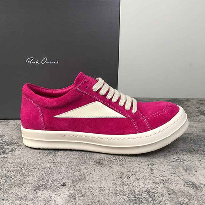 RO 22SS Vintage Leather Low-Top Sneaker Rick Owens - Black/Milk - 