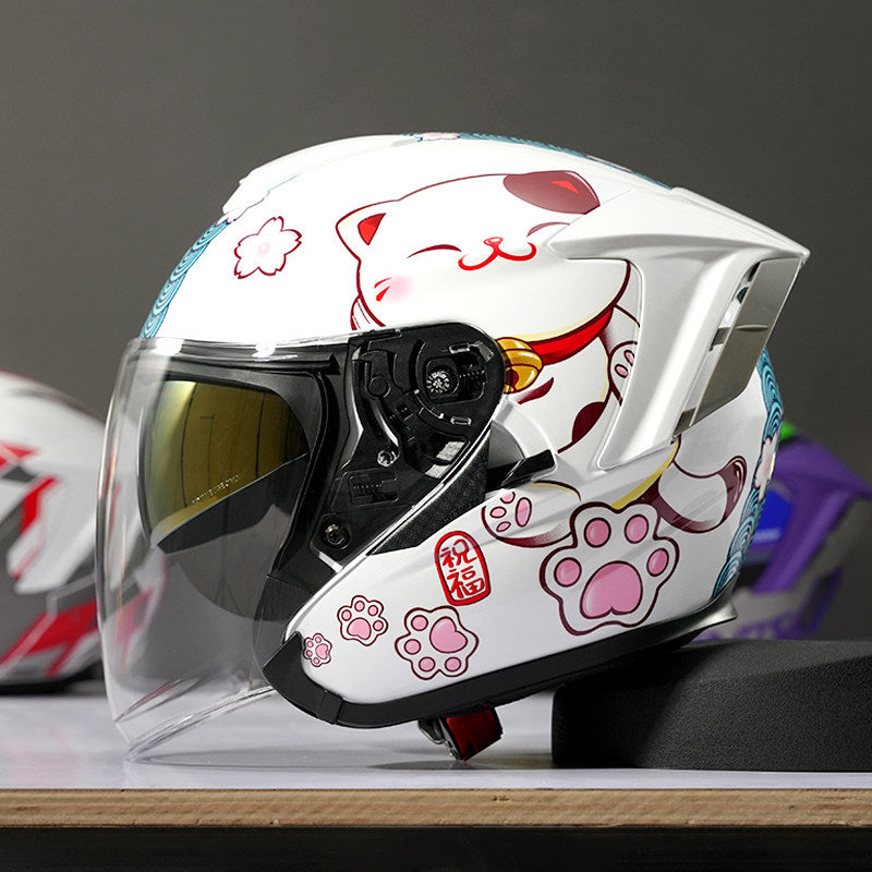 Evangelion Unit-01 Style Bluetooth Helmet - DOT Certified Dual Visor