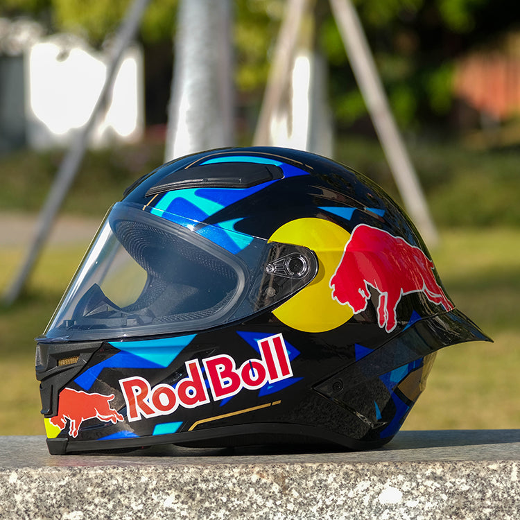 RED BULL - 3C DOT Full Face Color Dual Visors /Bluetooth Motorcycle Helmet