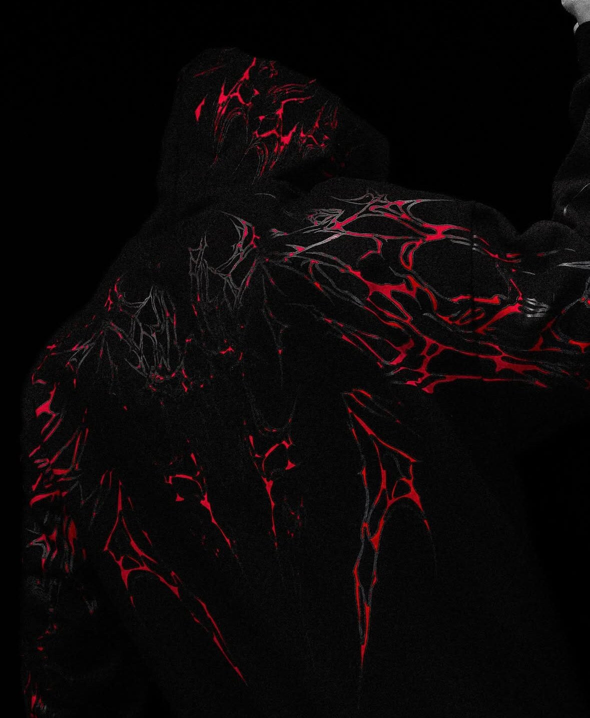 Breathedivinity Dark Gothic Zip-Up Hoodie - 420g French Terry