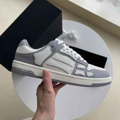 2023SS AMIRI Bone Shoes Lychee Grain Top Layer Cowhide Low-top Leisure Board Shoes