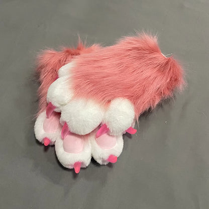 Furry Beast Claw Colored Beast Costume Claw Gloves Gloves Plush Fursuit Cosplay - Order with colors