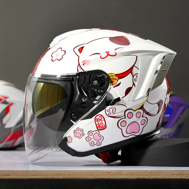 Evangelion Unit-01 Style Bluetooth Helmet - DOT Certified Dual Visor