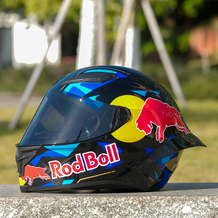 RED BULL - 3C DOT Full Face Color Dual Visors /Bluetooth Motorcycle Helmet