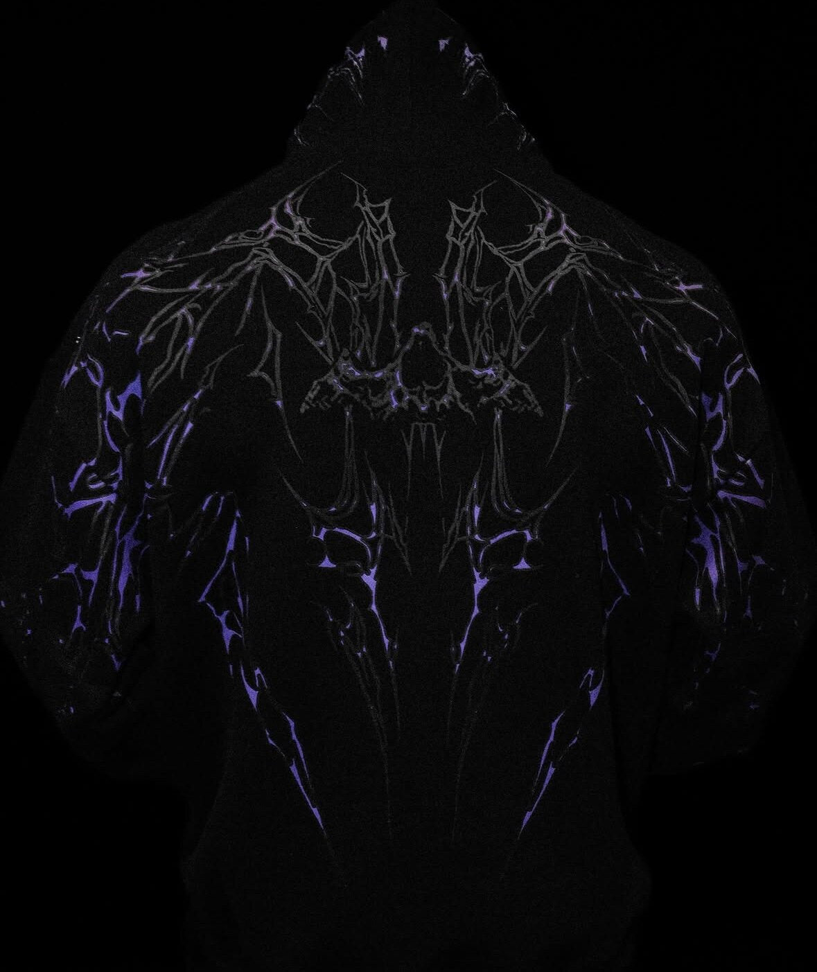 Breathedivinity Dark Gothic Zip-Up Hoodie - 420g French Terry