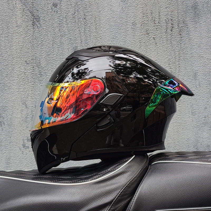 Mecha / 3C DOT Full Face Dual Visors Unisex /Bluetooth Motorcycle Helmet - Size avaliable S ~ XXXL / Colors lens