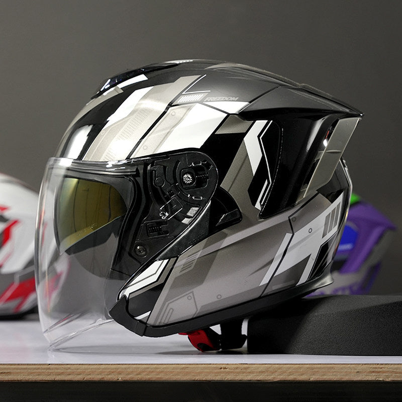 Evangelion Unit-01 Style Bluetooth Helmet - DOT Certified Dual Visor