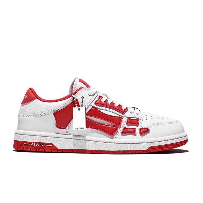 AMIRI SKEL-TOP 2023SS Bone Shoes Cowhide Low-top Leisure Board Casual Shoes