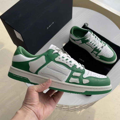 2023SS AMIRI Bone Shoes Lychee Grain Top Layer Cowhide Low-top Leisure Board Shoes
