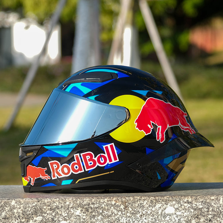 RED BULL - 3C DOT Full Face Color Dual Visors /Bluetooth Motorcycle Helmet
