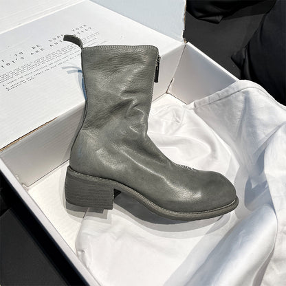 310 Horse Leather Origin Guidi Front Zip Ankle Boots – Short Boots for Women
