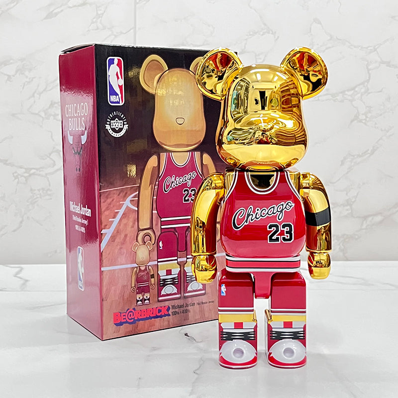 BE@RBRICK 400% Building Block Violence Bear Collectible Toy Action Figure - Jordon Red / Dm for Other Style / Restock