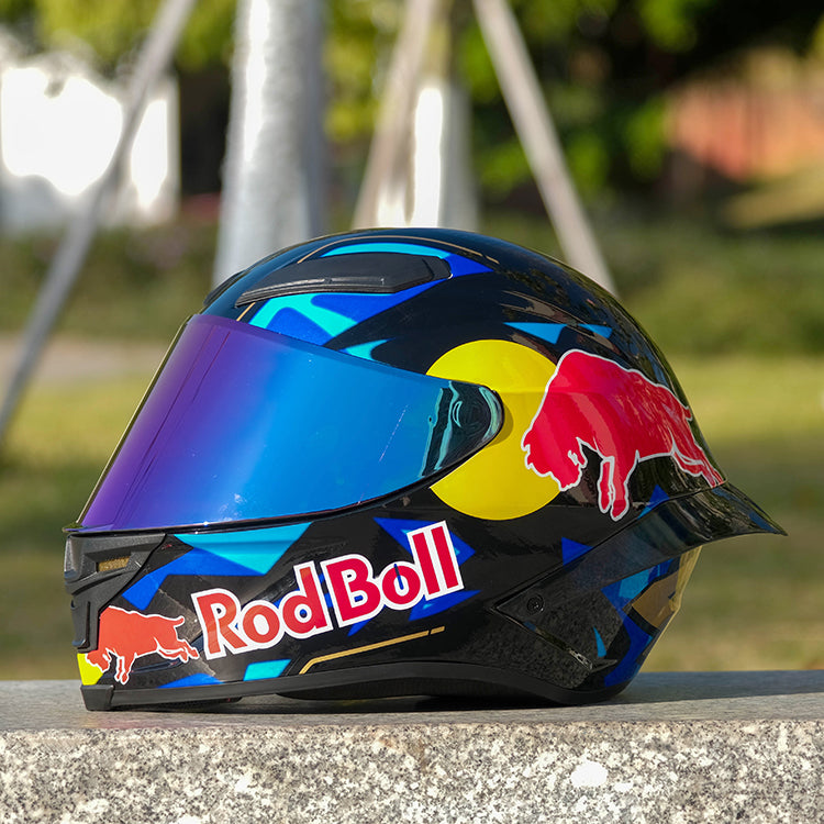 RED BULL - 3C DOT Full Face Color Dual Visors /Bluetooth Motorcycle Helmet