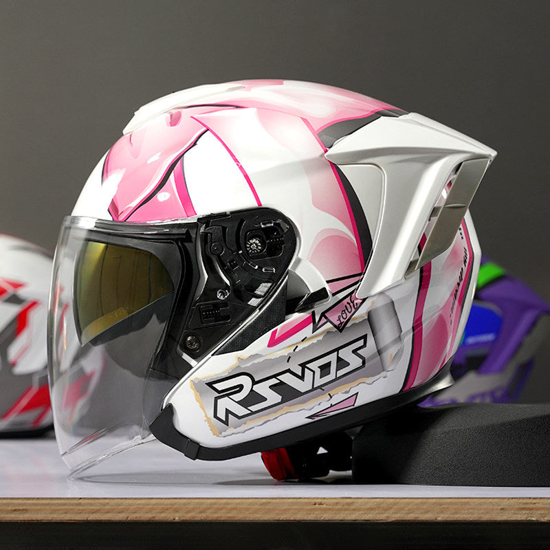 Evangelion Unit-01 Style Bluetooth Helmet - DOT Certified Dual Visor