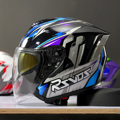 Evangelion Unit-01 Style Bluetooth Helmet - DOT Certified Dual Visor