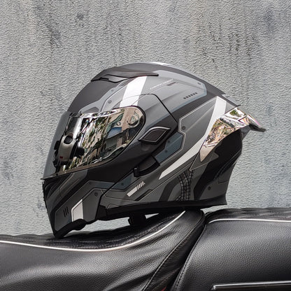 Mecha / 3C DOT Full Face Dual Visors Unisex /Bluetooth Motorcycle Helmet