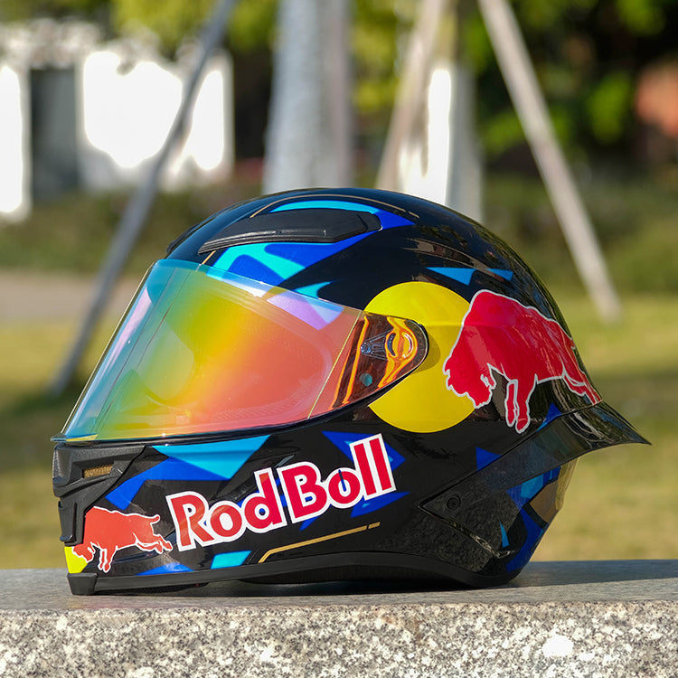 RED BULL - 3C DOT Full Face Color Dual Visors /Bluetooth Motorcycle Helmet