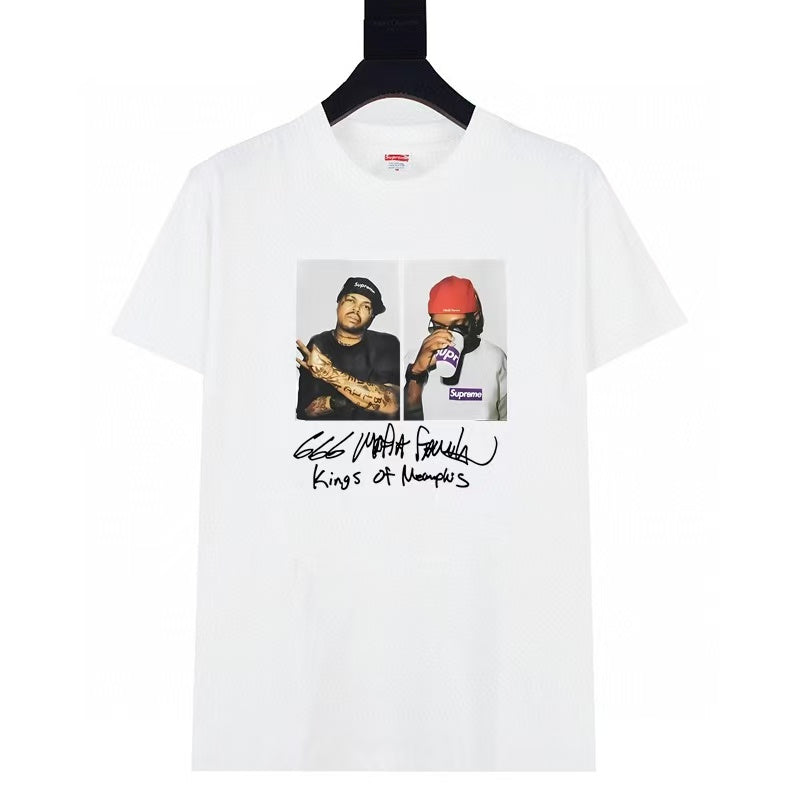 24SS Sup Short-Sleeve T-shirt Retro Unisex 280g Pure Cotton - Donclickin