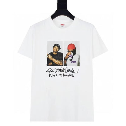 24SS Sup Short-Sleeve T-shirt Retro Unisex 280g Pure Cotton