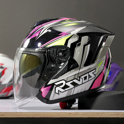 Evangelion Unit-01 Style Bluetooth Helmet - DOT Certified Dual Visor