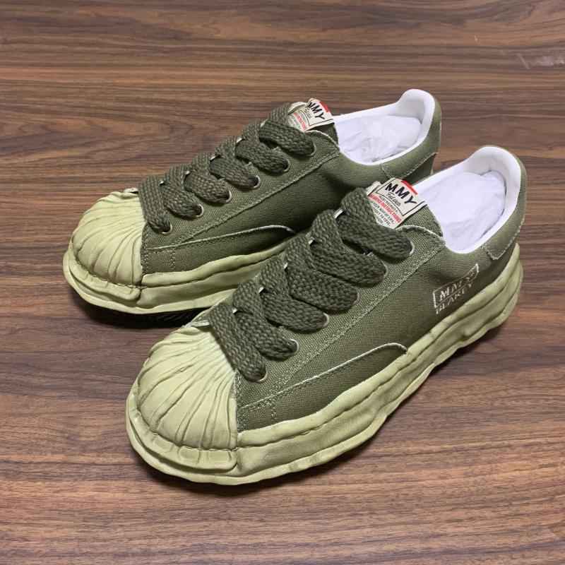MMY Seashell-Toe Shoes Thick-Soled Unisex Dissolvable Sneakers/Distressed Canvas - Size avaliable 35~47