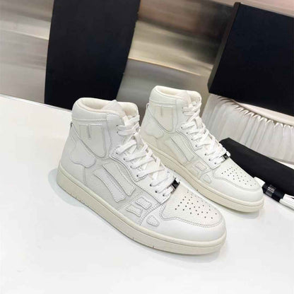 2023SS AMIRI Bone Shoes Lychee Grain Top Layer Cowhide Low-top Leisure Board Shoes
