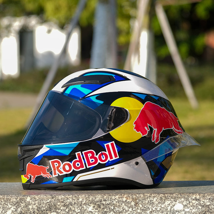 RED BULL - 3C DOT Full Face Color Dual Visors /Bluetooth Motorcycle Helmet