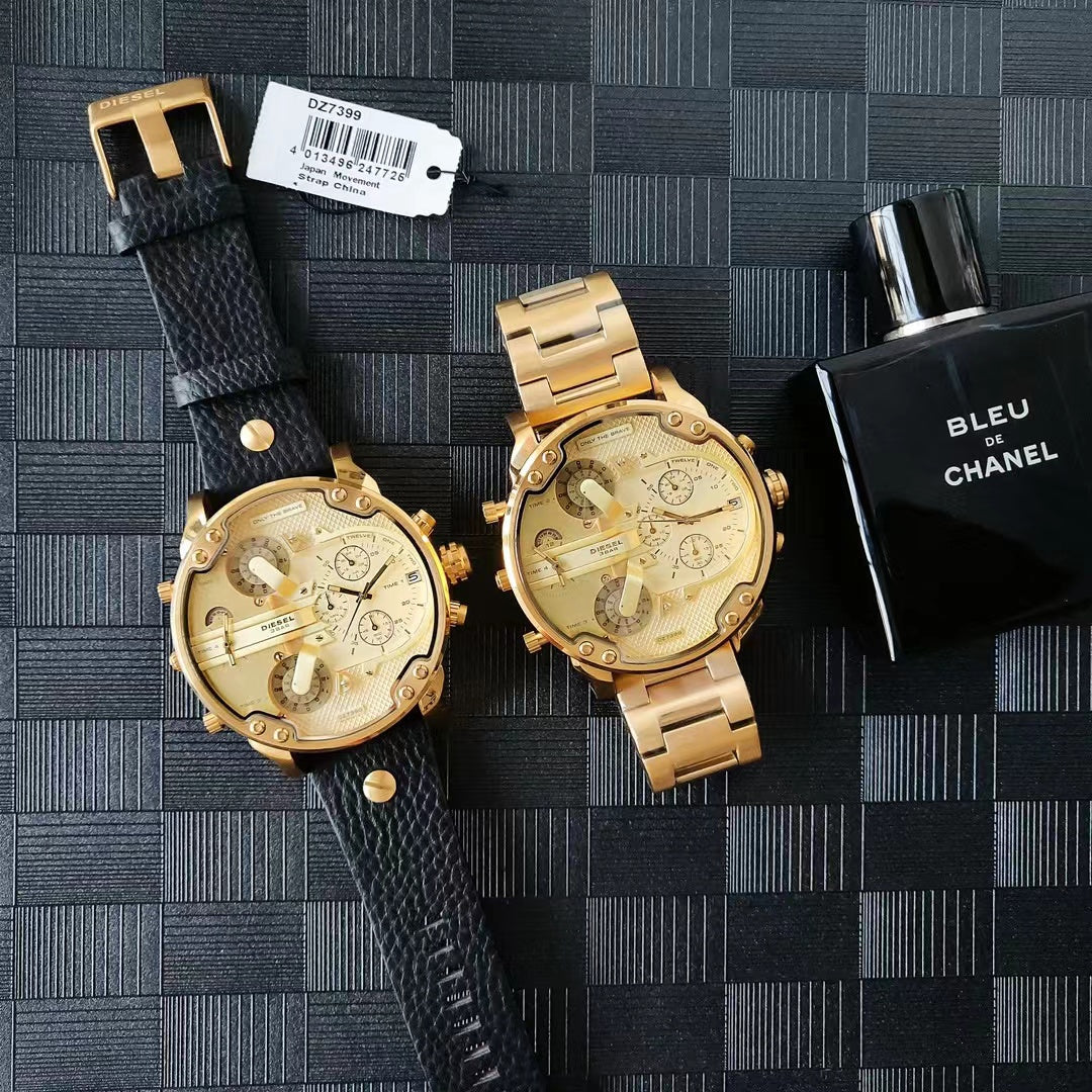 Diesel DZ7395 Chameleon Large Dial Quartz Chronograph Watch Polarized Men Watch - Order with colors