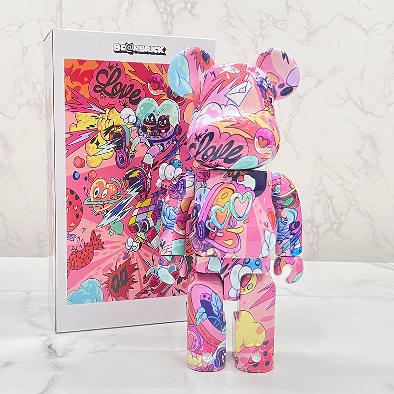 BE@RBRICK 400% Building Block Violence Bear Collectible Toy Action Figure - Valentine’s / Dm for Other Style / Restock