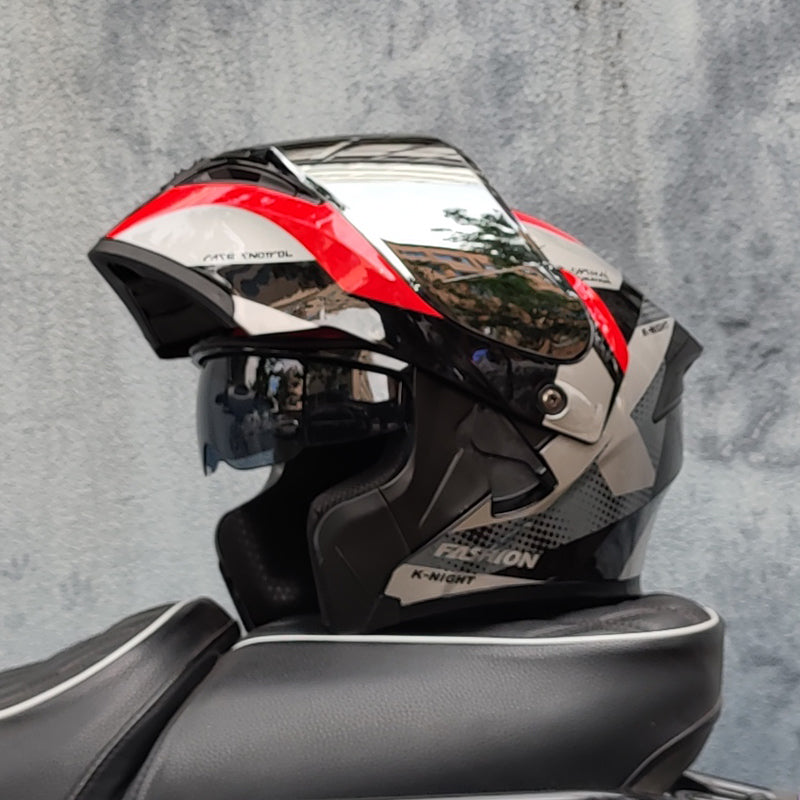 Mecha / 3C DOT Full Face Dual Visors Unisex /Bluetooth Motorcycle Helmet