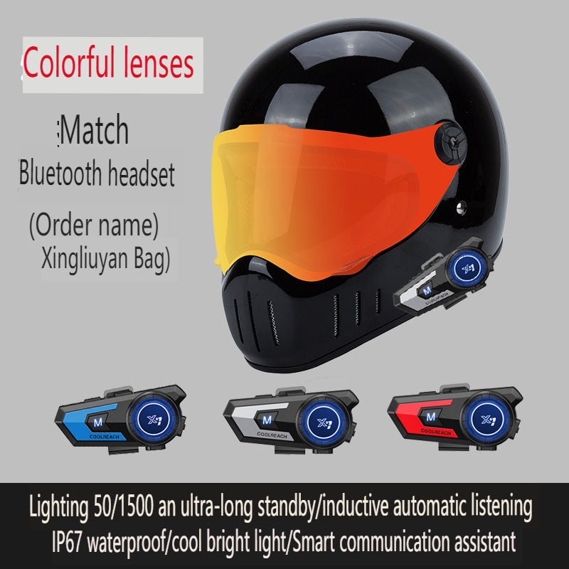 Full Coverage Retro Motorcycle Helmet Cruiser Bike Full-Face All-Season Racing - Size avaliable S ~ XXXL Order