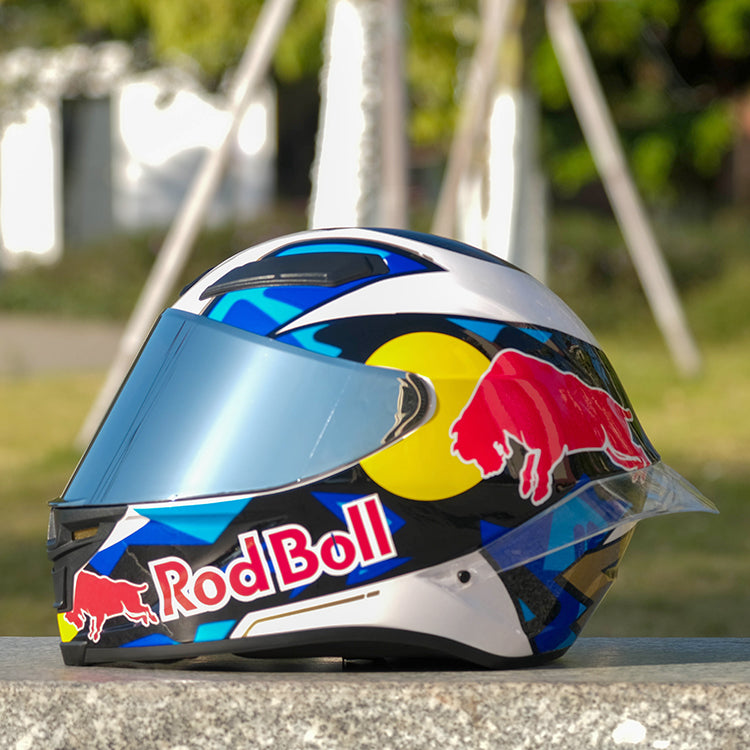 RED BULL - 3C DOT Full Face Color Dual Visors /Bluetooth Motorcycle Helmet