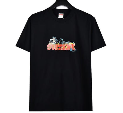 24SS Sup Short-Sleeve T-shirt Retro Unisex 280g Pure Cotton