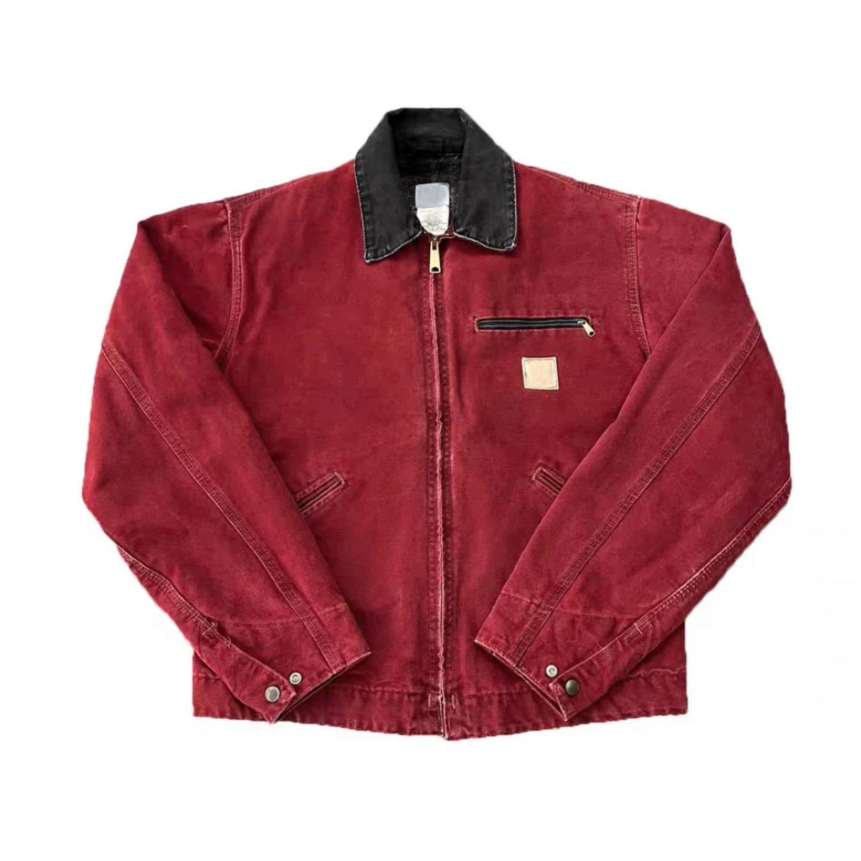 J97 Detroit Jacket - Vintage Canvas J22 Cleanfit Cotton Coat -  Size avaliable S ~ XL / J97 CRI	Bordeaux / Crimson