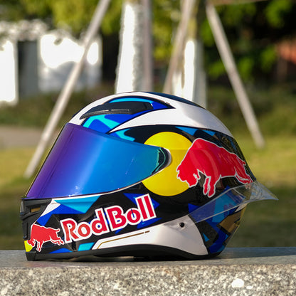 RED BULL - 3C DOT Full Face Color Dual Visors /Bluetooth Motorcycle Helmet