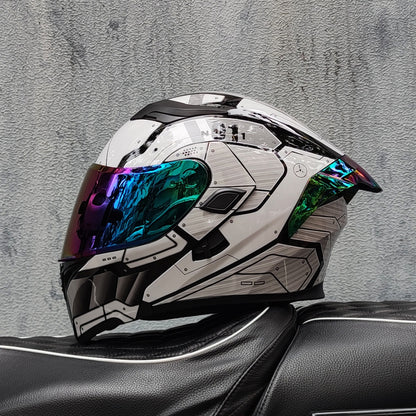 Mecha / 3C DOT Full Face Dual Visors Unisex /Bluetooth Motorcycle Helmet