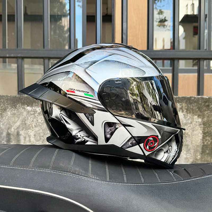 Ice Age 3C DOT Approve Full Face Dual Visors Unisex Bluetooth Motorcycle Helmet