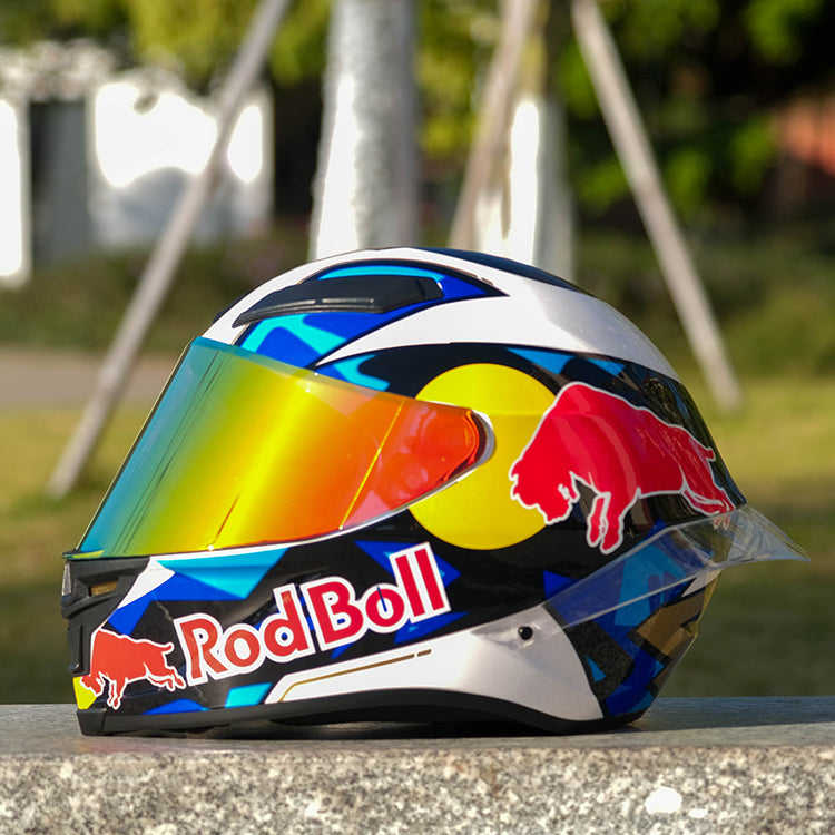 RED BULL - 3C DOT Full Face Color Dual Visors /Bluetooth Motorcycle Helmet