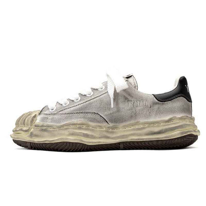 MMY Seashell-Toe Shoes Thick-Soled Unisex Dissolvable Sneakers/Distressed Canvas - Size avaliable 35~47