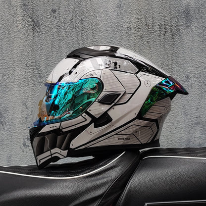 Mecha / 3C DOT Full Face Dual Visors Unisex /Bluetooth Motorcycle Helmet