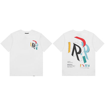 REPRESENT Washed Distressed Doberman Shark Short-Sleeve T-Shirt FOG