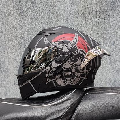 Mecha / 3C DOT Full Face Dual Visors Unisex /Bluetooth Motorcycle Helmet