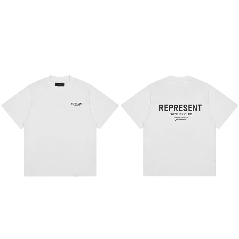 REPRESENT Washed Distressed Doberman Shark Short-Sleeve T-Shirt FOG