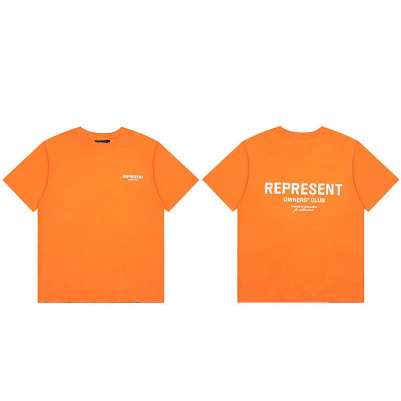 REPRESENT Washed Distressed Doberman Shark Short-Sleeve T-Shirt FOG