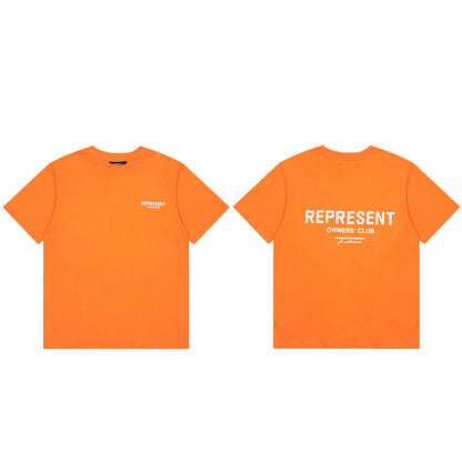 REPRESENT Washed Distressed Doberman Shark Short-Sleeve T-Shirt FOG