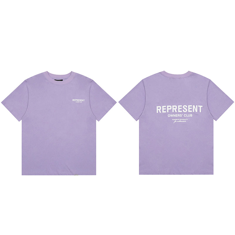 REPRESENT Washed Distressed Doberman Shark Short-Sleeve T-Shirt FOG